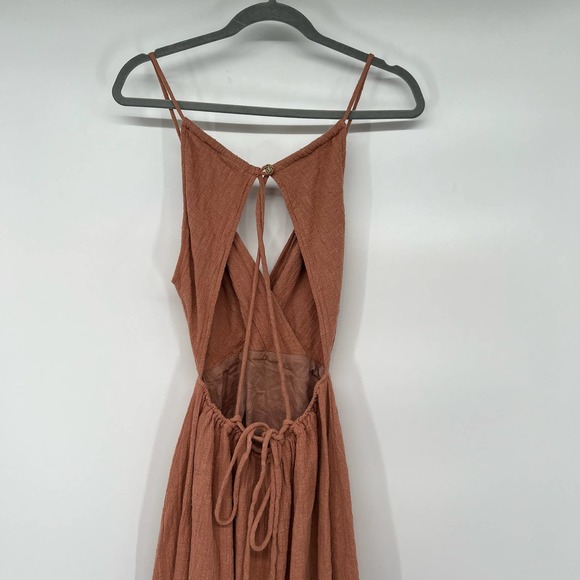 AYA Sacred Wear Open Back Elegant Dress Women's XS-M Dusty Pink Boho Bridesmaid - Picture 6 of 11